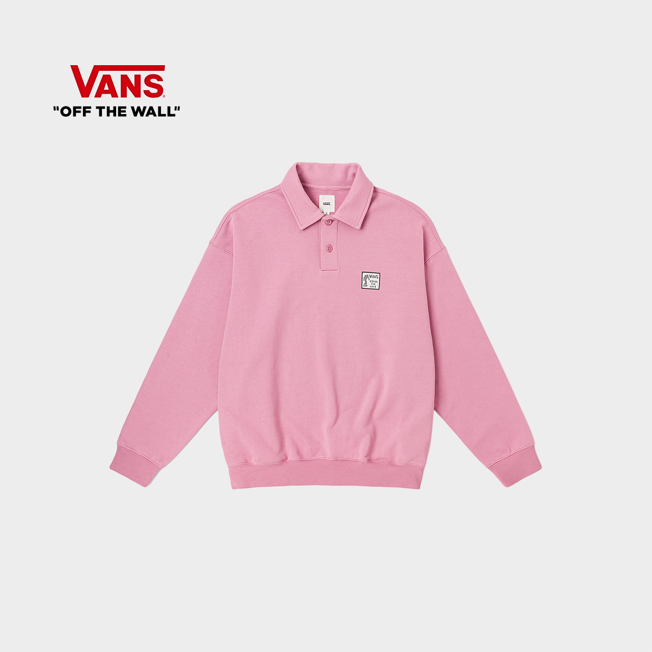 VANS范斯官方 亚洲艺术家联名爱心滑板人女子套头卫衣VN000KDTFS8