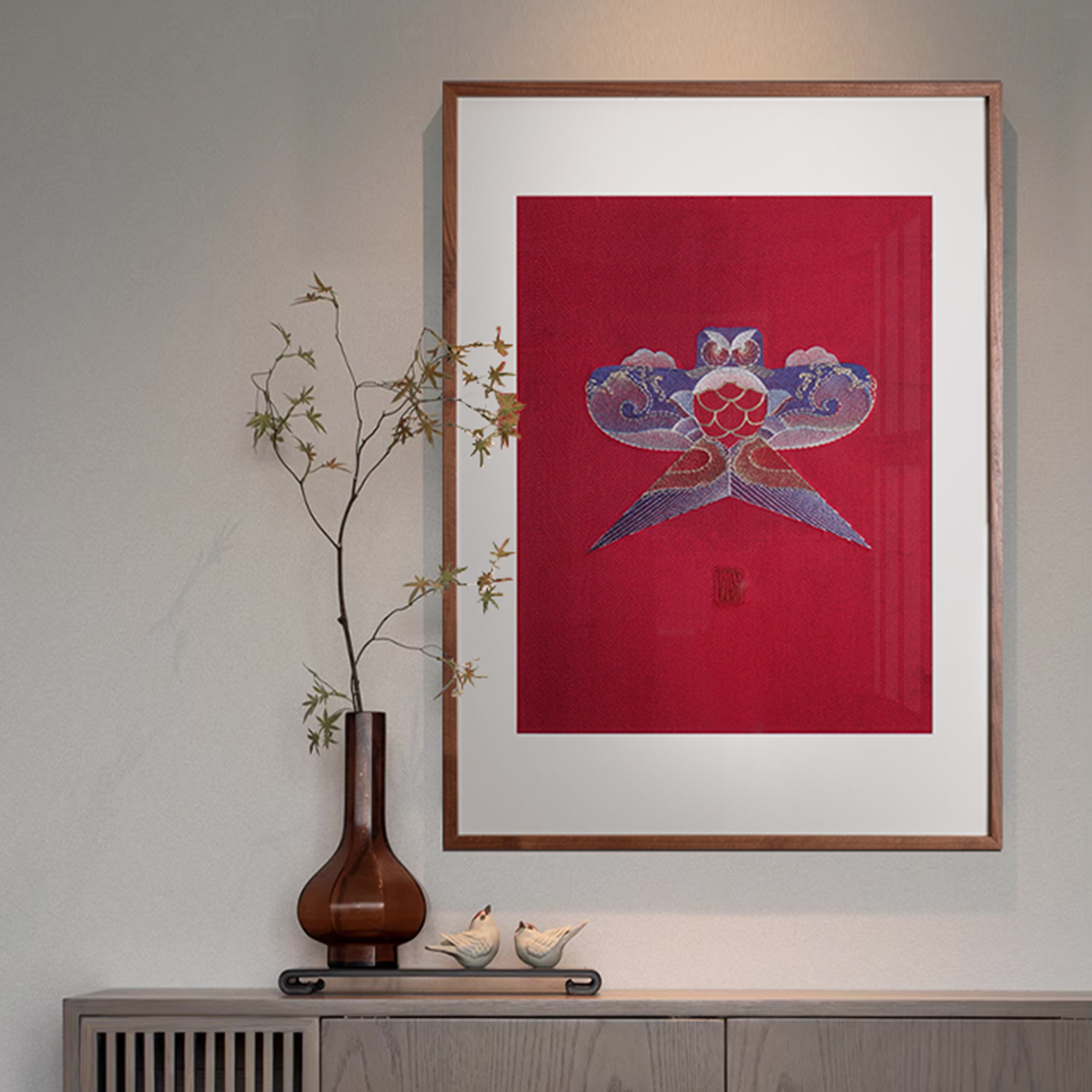 《纸鸢》新中式装修包间玄关走廊卧室挂画传统文化如意纸鸢装饰画