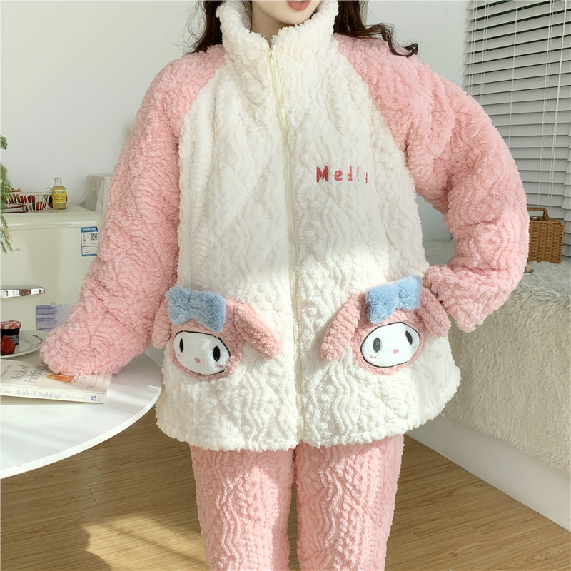 冬天月子服夹棉冬季加厚加绒哺乳孕妇睡衣女可外穿秋冬款产妇家居