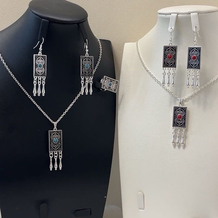 合金耳饰 民族风三件套  14