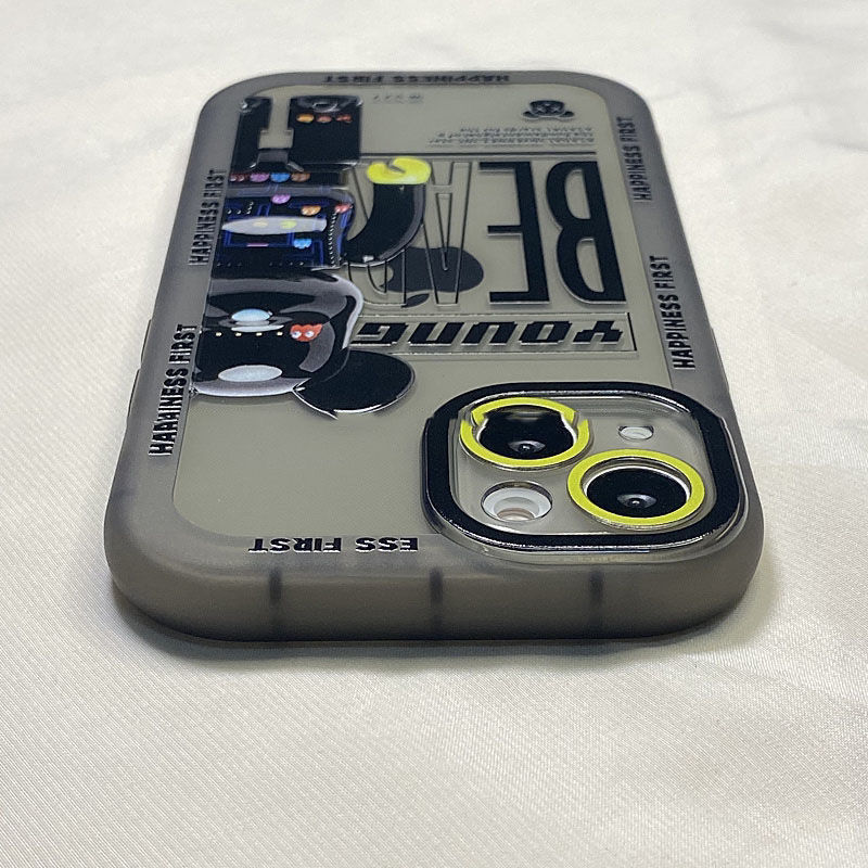 酷黑暴力熊iPhone14手机壳iPhoneXSR/MAX硅胶iPhone11/12ProMAX软