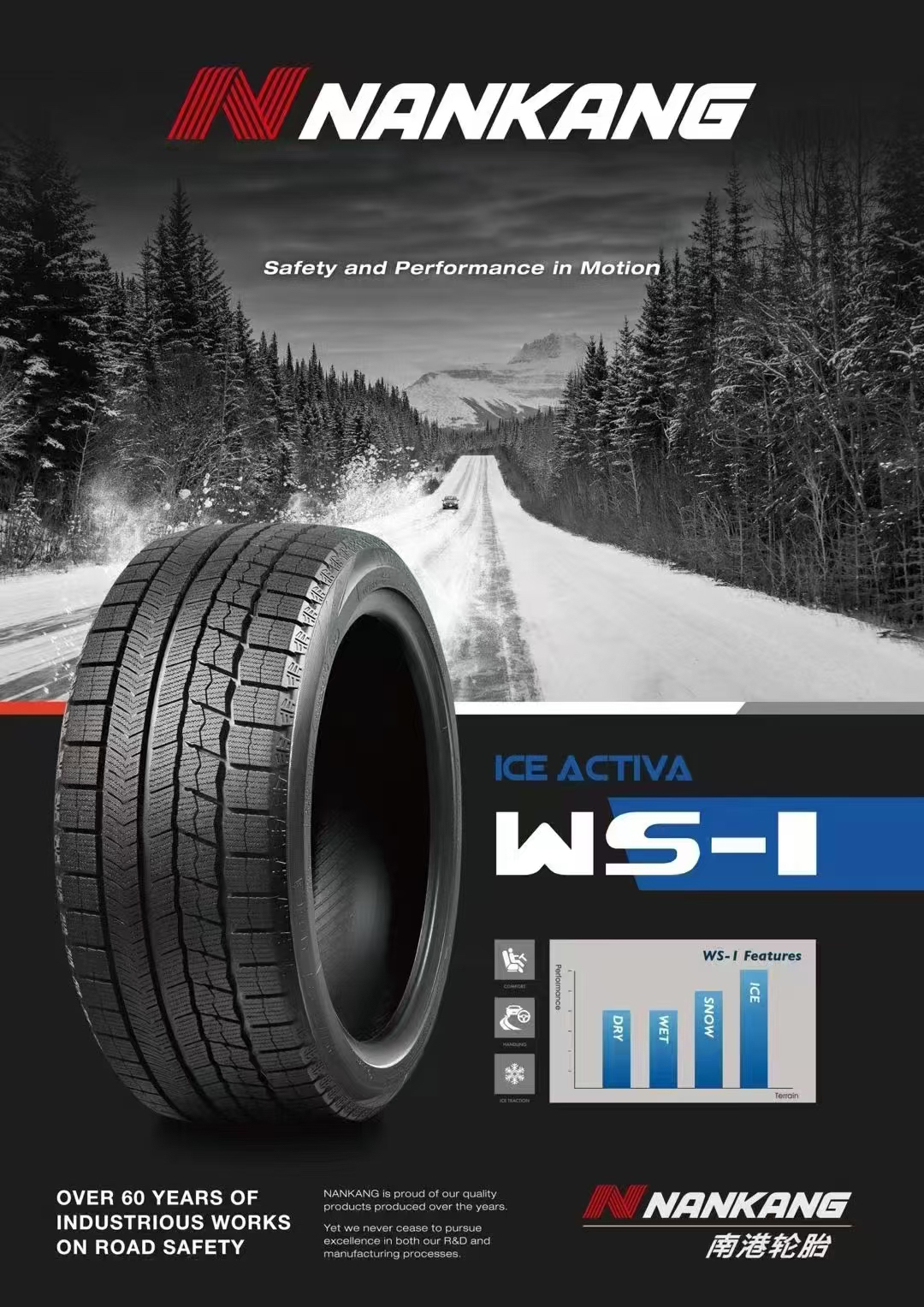 台湾南港雪地轮胎4条起拍