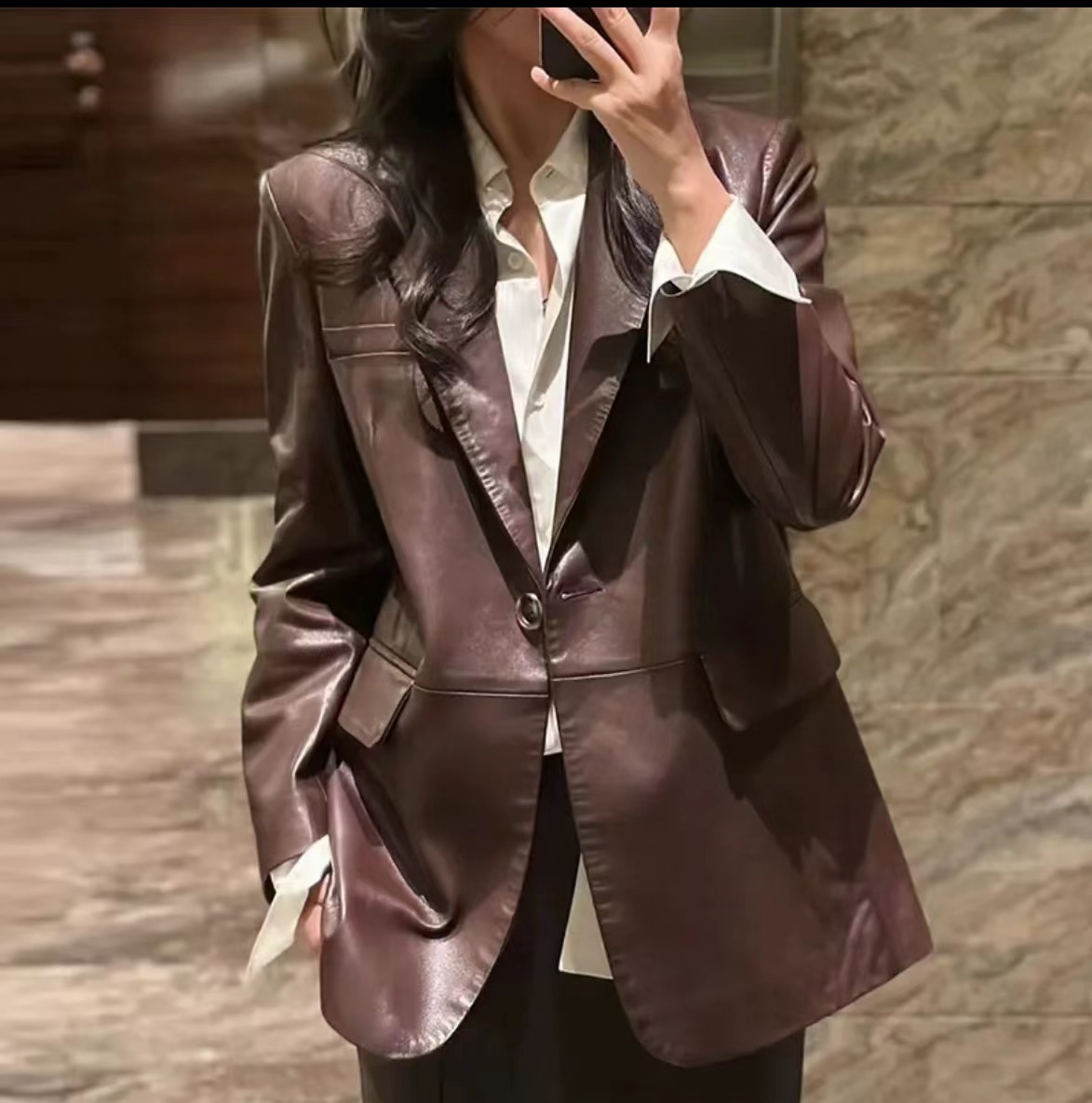 【福利特价】2025新款真皮西装气质休闲百搭女款