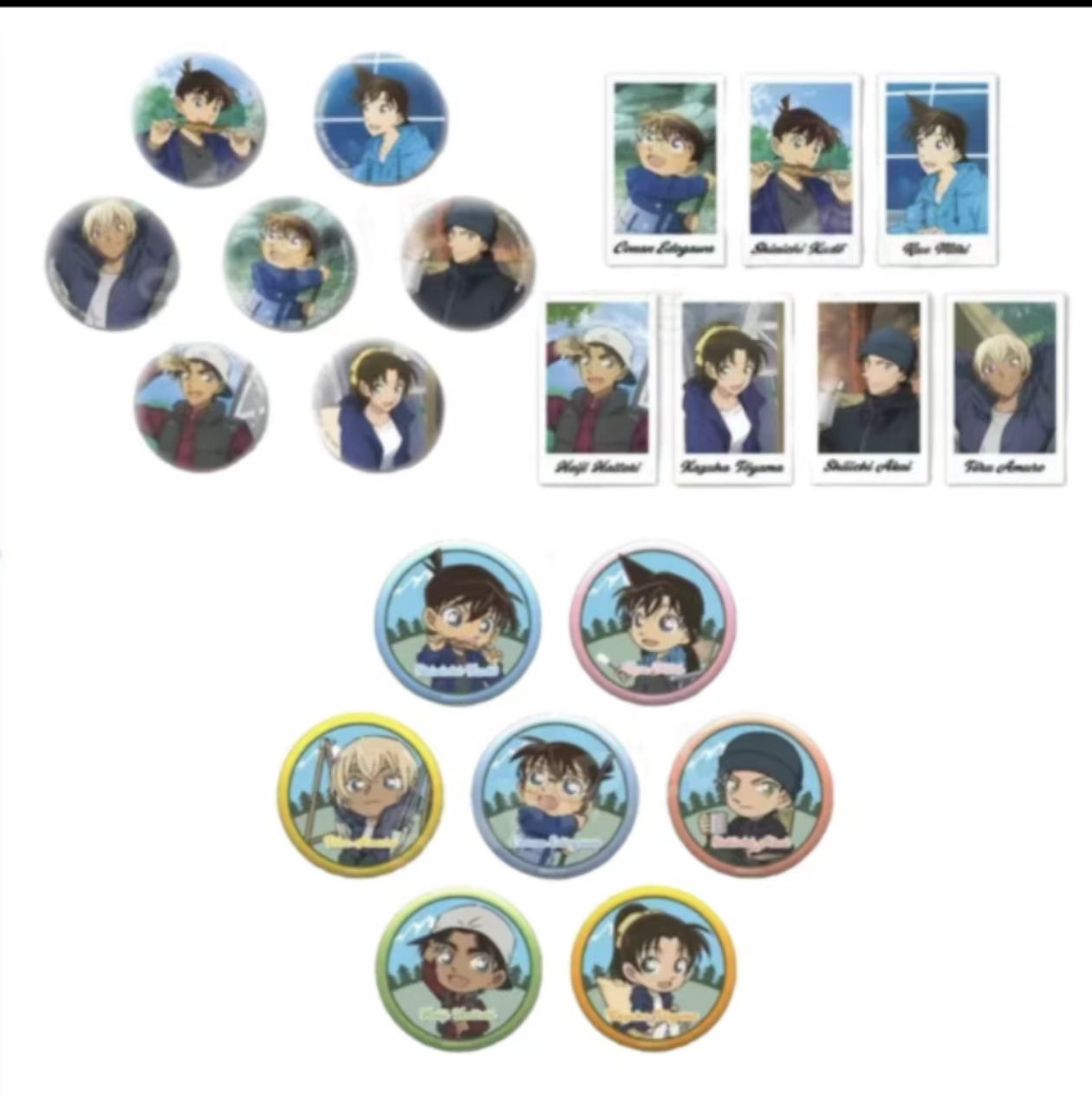 名侦探柯南 露营系列 拍立得 吧唧   吧唧 盲盒产品 动漫收藏