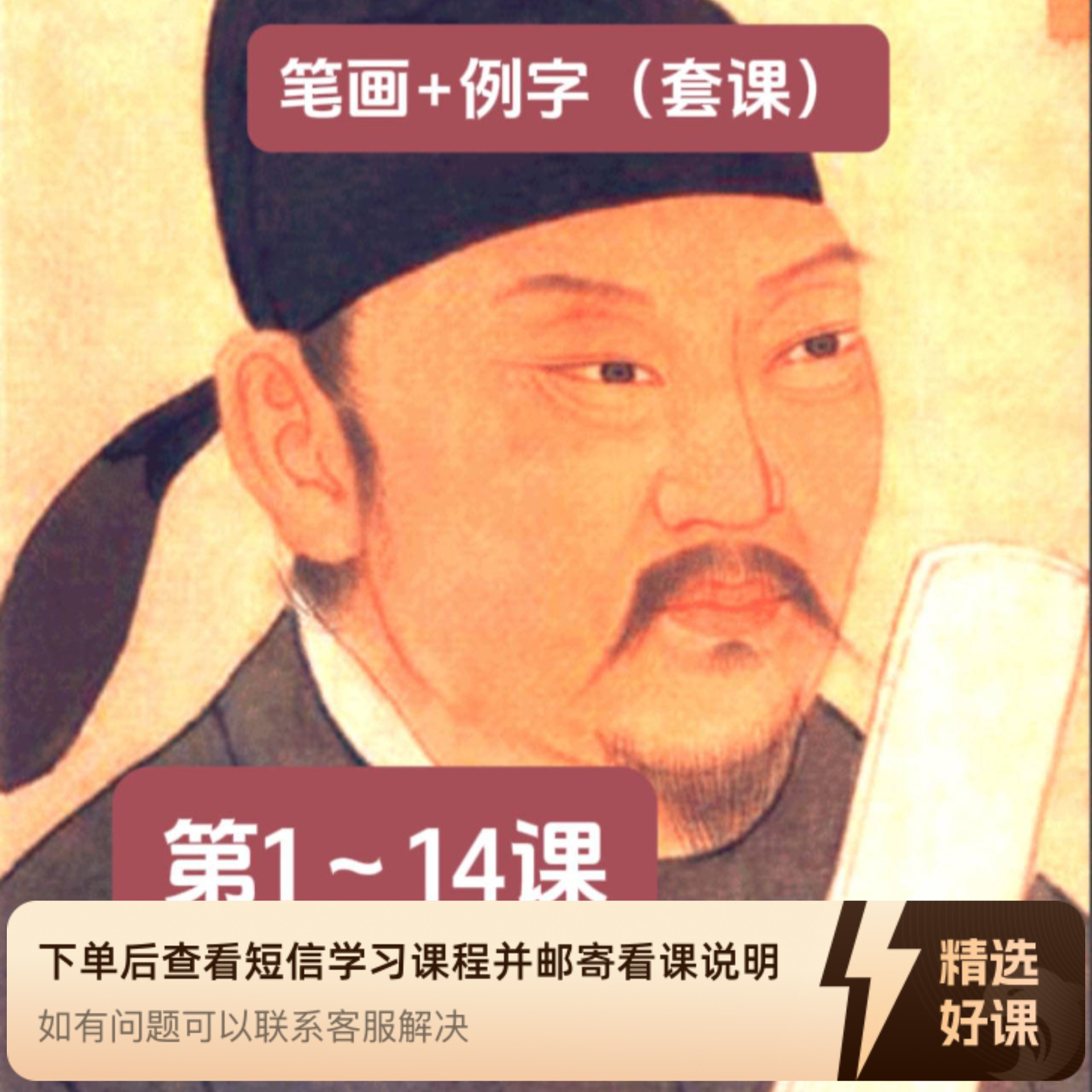 柳公权楷书入门-（笔画篇-套课）（留意短信解锁课程）