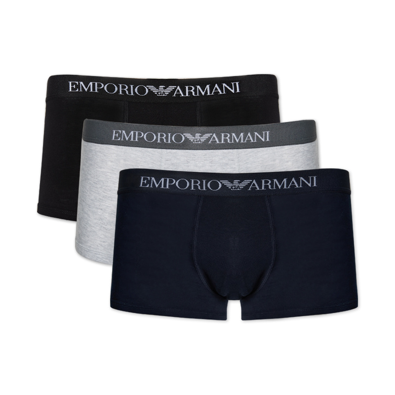 【现货】Emporio Armani 男士平角内裤三条装