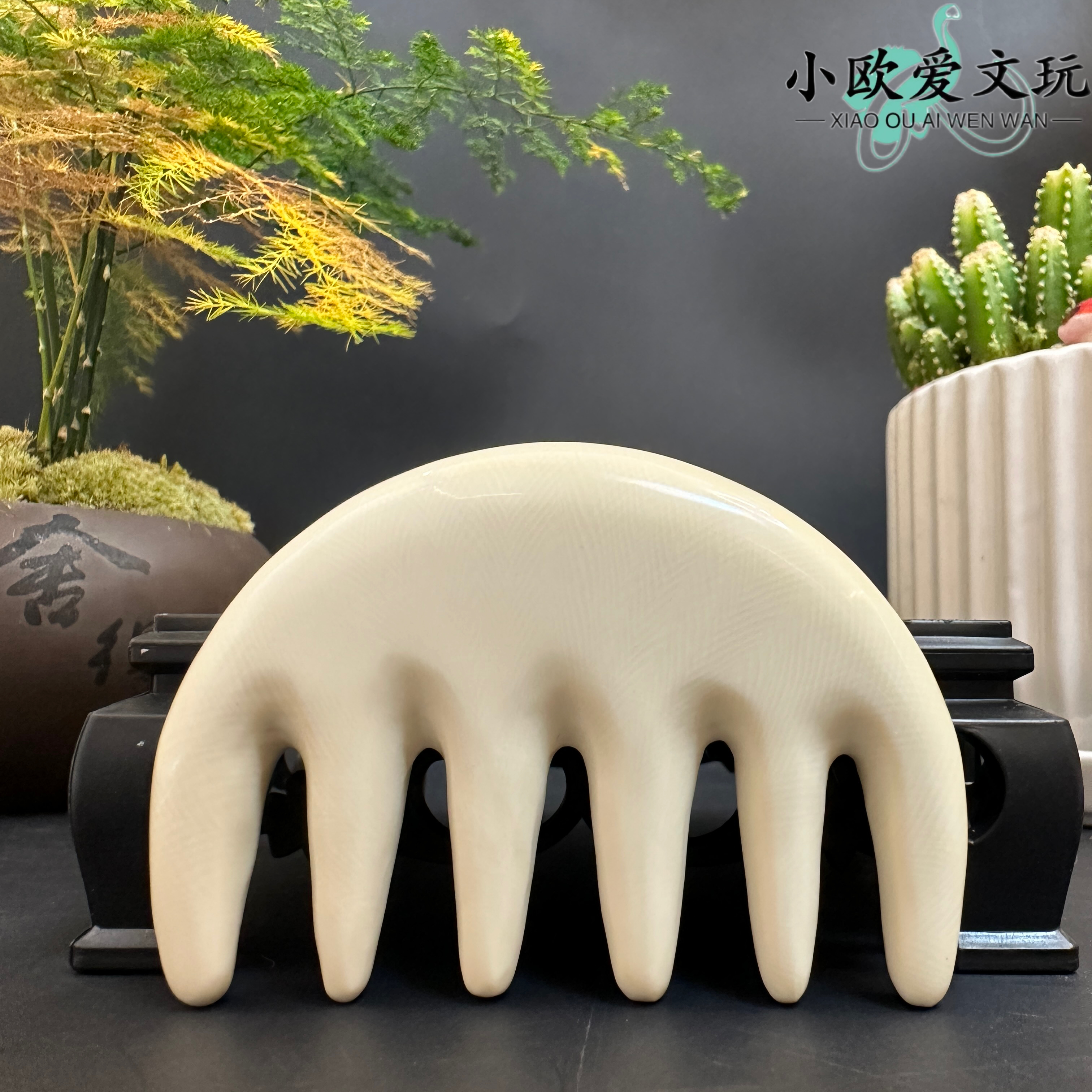 【小欧爱文玩】A1258猛犸牙精品五指梳