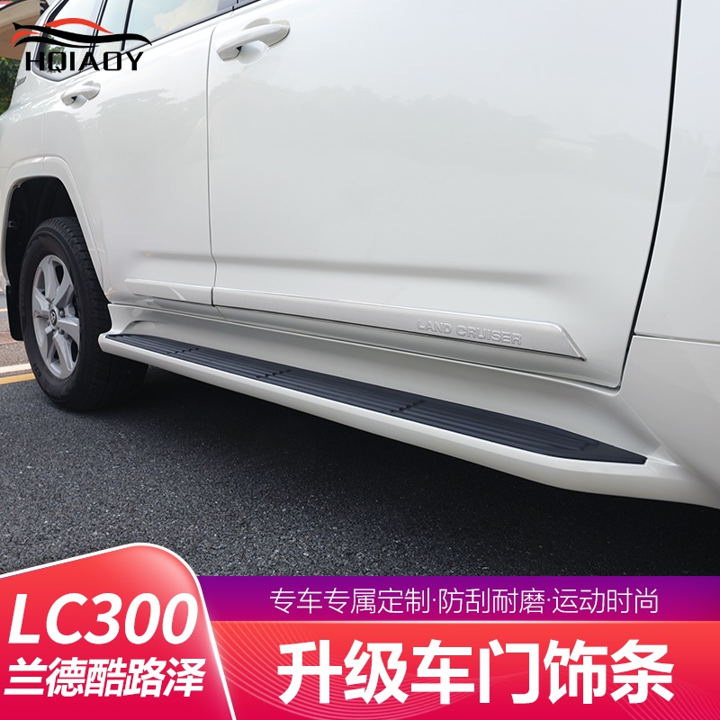 适用于22-25款兰德酷路泽改装车身装饰条陆巡LC300车门防擦防撞条