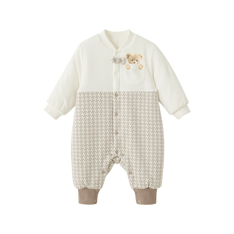 Cucutas男婴童连体服CY24WIW222连体衣哈衣婴儿冬款外出服棉袄