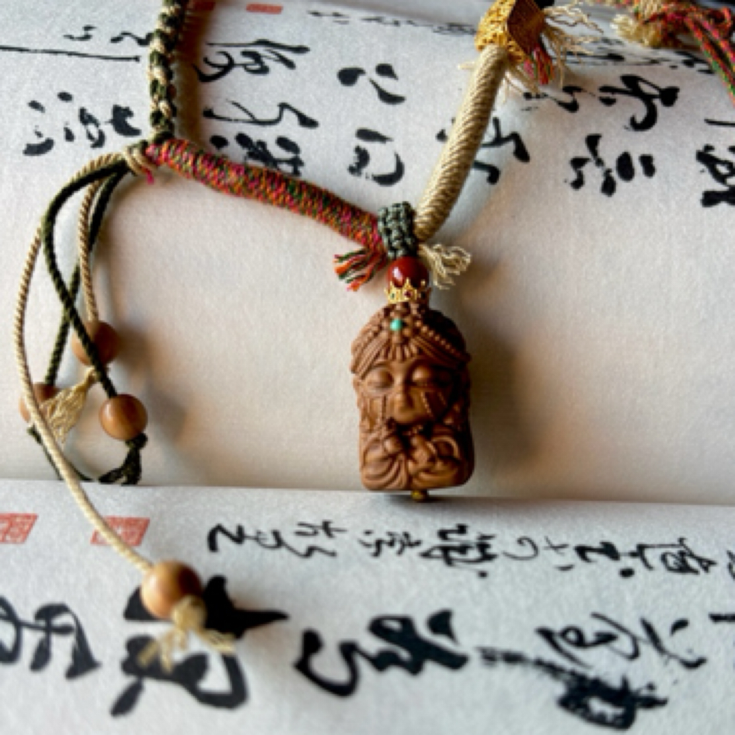 印度正区老山檀精雕扎基编绳款（焦糖味）