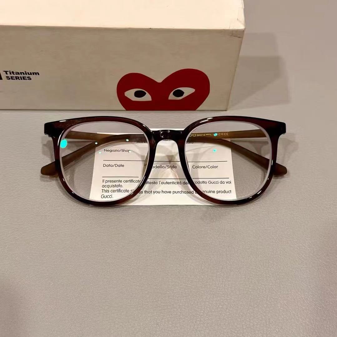 断货茶棕色！温柔小众复古圆框可配度数近视眼镜素颜平光框架女ins