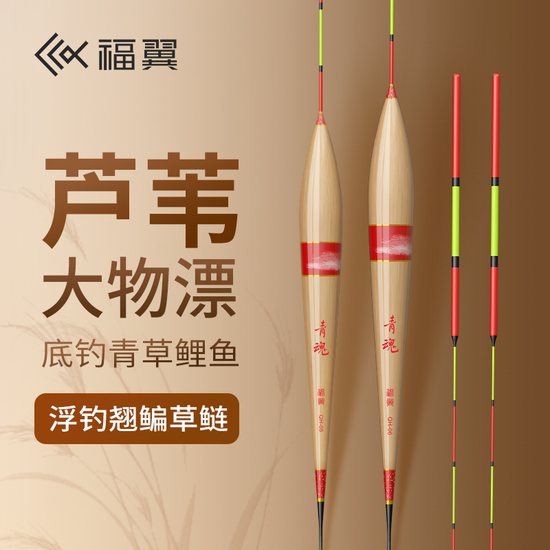 福翼芦苇大物漂鲢鳙漂浮钓专用超长行程漂加长青草醒目加粗尾鱼漂