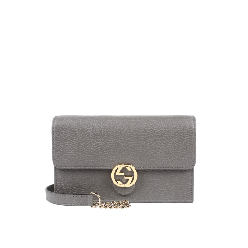 99新 GUCCI/古驰 风琴包woc/灰色/单肩/斜挎包/女士包/D店
