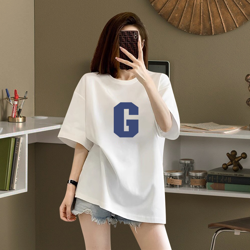 欧货大阪中长款短袖t恤纯棉女2025宽松白色原宿风百搭半袖ins上衣