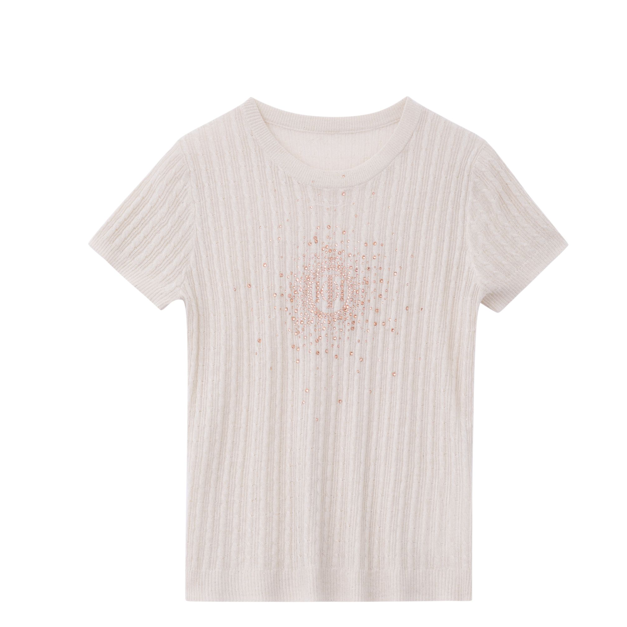 TCH私服烫钻工艺雅丹风打底显瘦气质针织衫女T72C10E5001轻奢tch