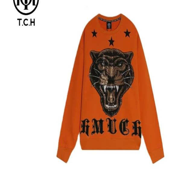 山东TCH-TCH重工烫钻圆领卫衣T21311C6011