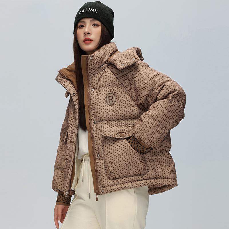 女士短款羽绒服可脱卸帽休闲百搭气质温柔8928