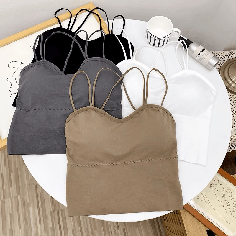 美背小吊带背心女性感交叉露背外穿内搭抹胸潮短款上衣夏