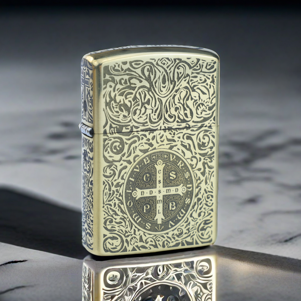 ZORRO【原铜康斯坦丁纹】原装创意经典个性煤油纯铜防风打火机/铜色