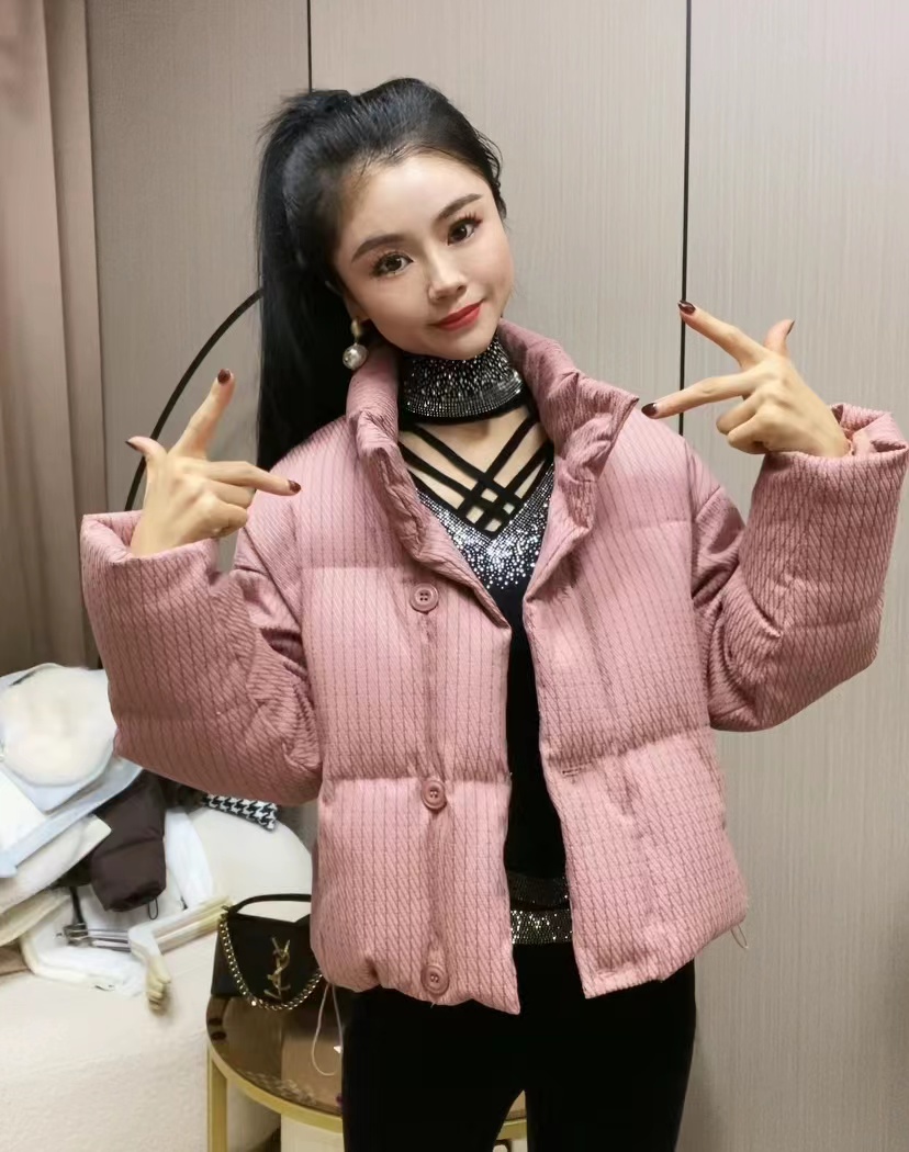 Baldauren短款羽绒服2023年新款小个子时尚保暖白鸭绒面包服外套
