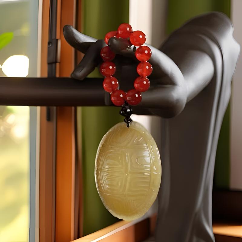 非金属珐琅吊坠 天然黑驴蹄吊坠把玩手把件