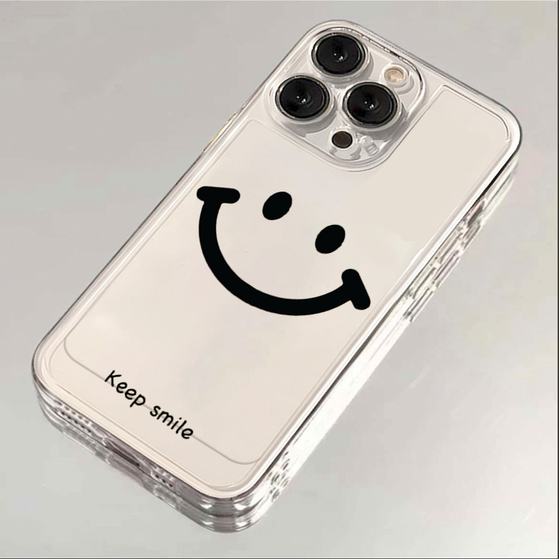 保持微笑iPhone15ProMax手机壳苹果14PRO透明13硅胶12 11全包xsxr