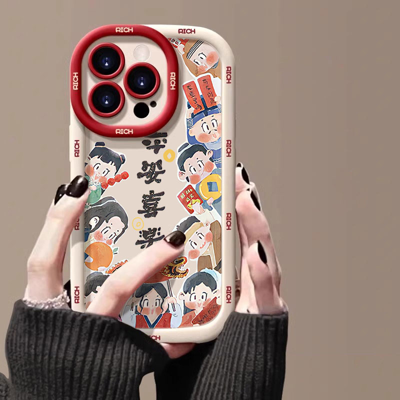 新年Q版武林外传苹果14promax手机壳硅胶iphone15全包13 12 11 