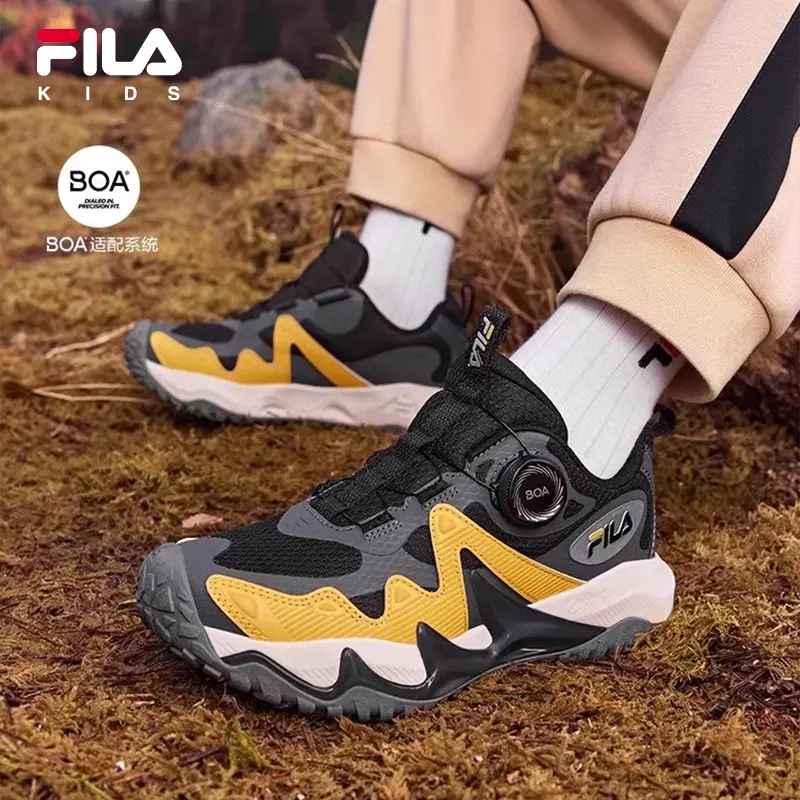 FILA斐乐儿童虎爪鞋新款户外运动鞋男女童虎爪鞋夏季K15B442502