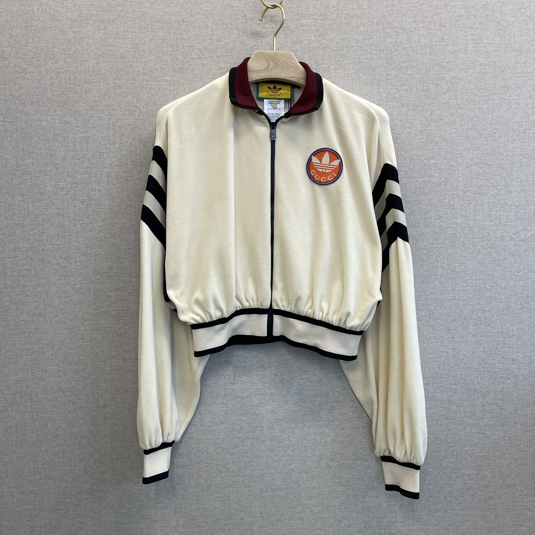 未使用 GUCCI/古驰 Gucci 联名Adidas女士米白色外套WCO20045