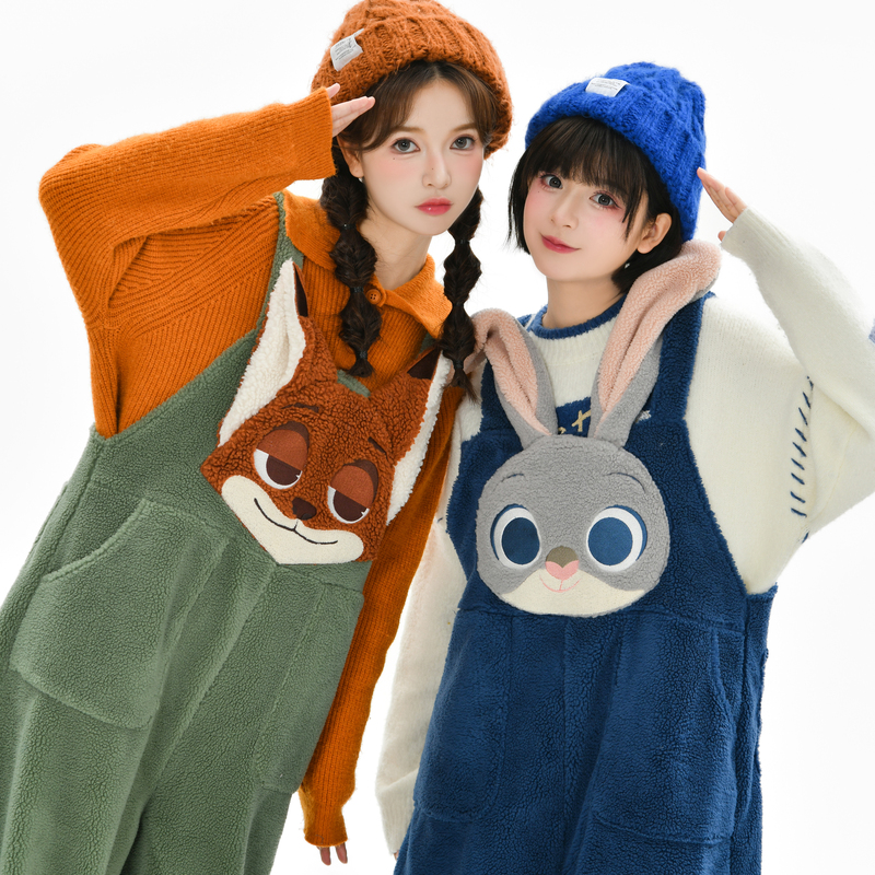 【迪士尼官旗】朱迪尼克背带裤可爱萌趣学生休闲裤冬季MA1280A2