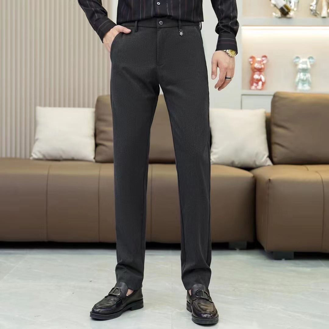 戈诺尔男装秋冬商务休闲西裤简约大气高级品质感时尚正式日常长裤