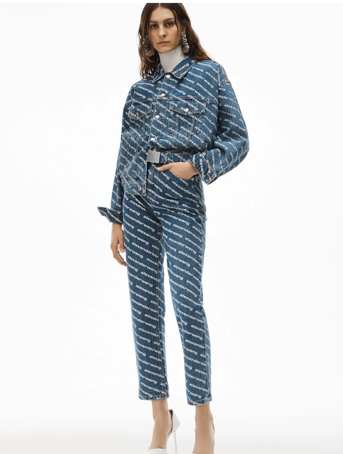 ALEXANDER WANG kb0076  弹幕牛仔裤 25码