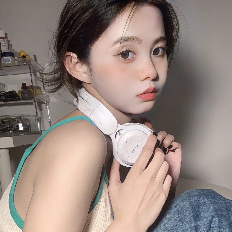 小红书ins同款蓝牙耳机头戴式复古小巧主动降噪无线挂脖耳麦通用