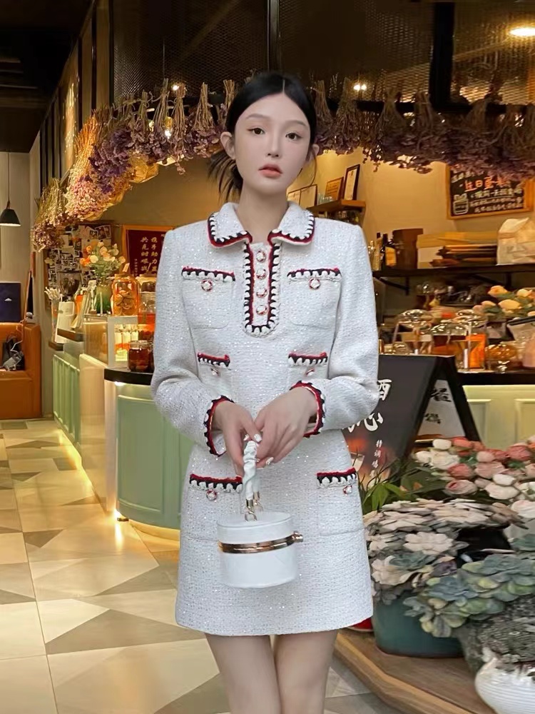 索雪儿秋季新款编织小香风套装