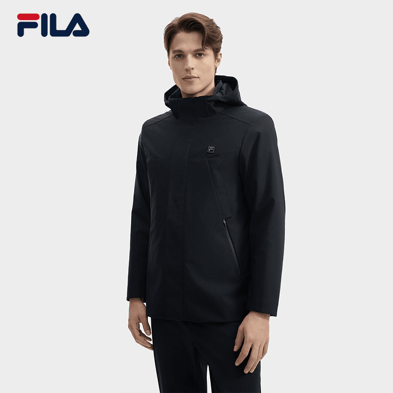 Fila/斐乐男上衣两件套【85鸭绒】秋冬连帽保暖羽绒外套F11M443505F