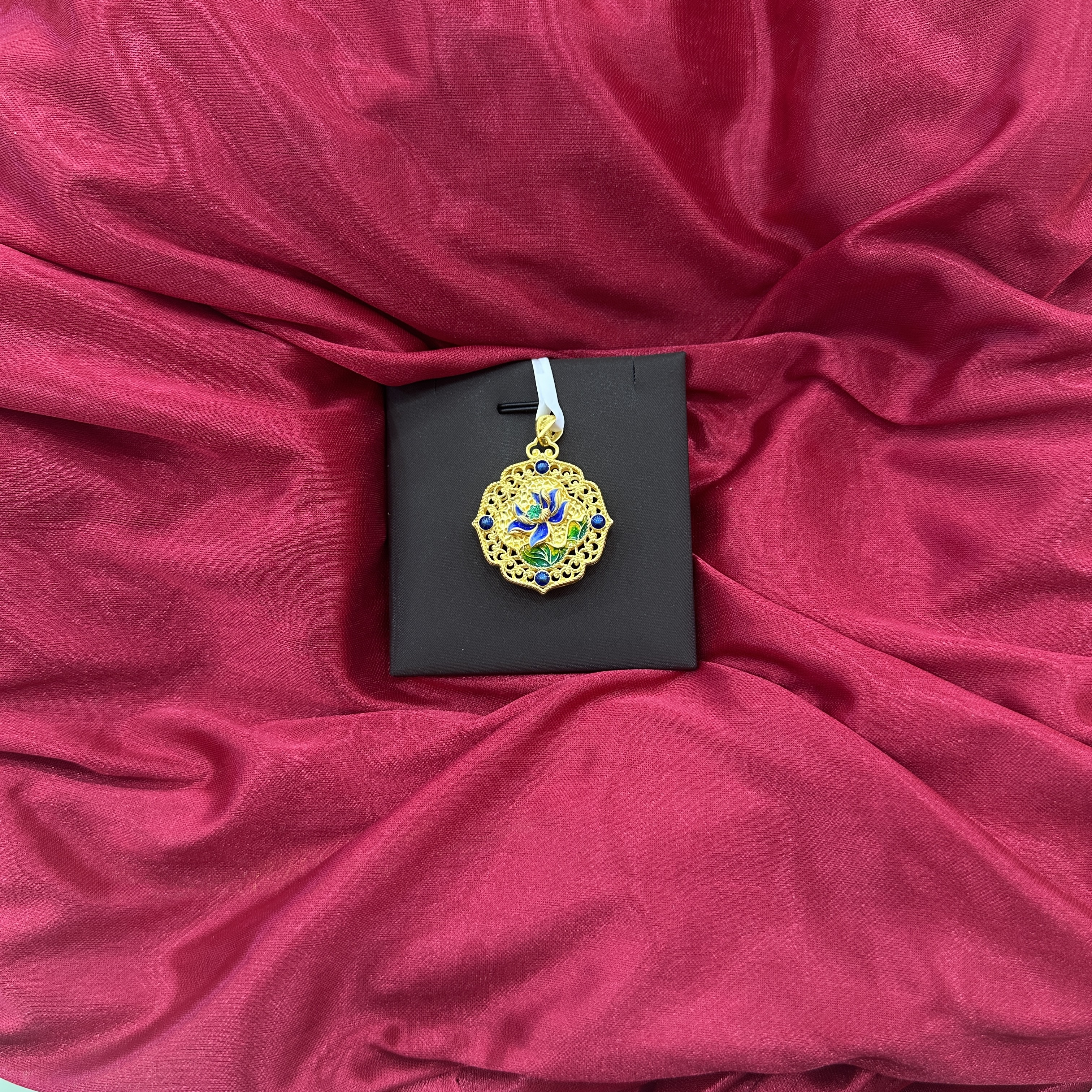 吊坠足银 莲花如意吊坠时尚经典百搭总重约11.34g