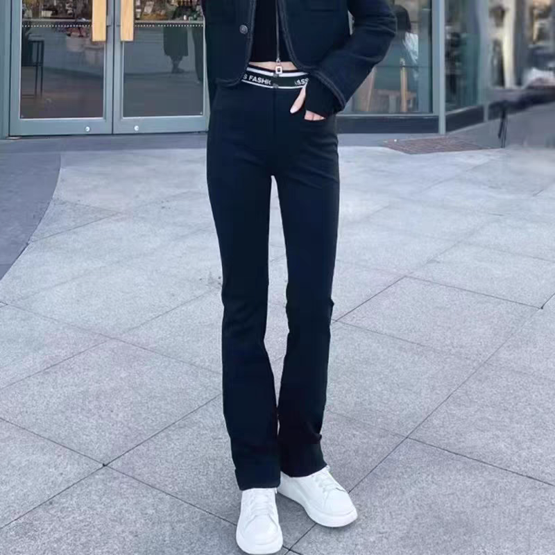 [商场同款]松紧腰四面弹女装直筒裤5100460