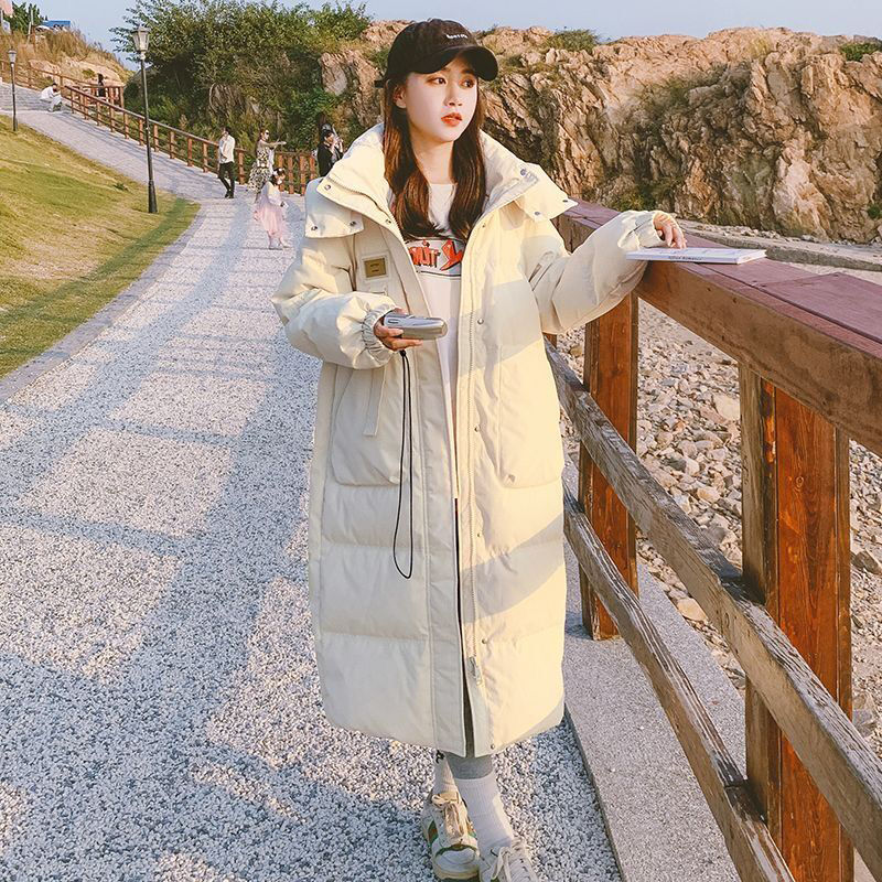 江红炸街羽绒羽绒服冬季女2023年中长款设计感小众韩系温柔羽绒