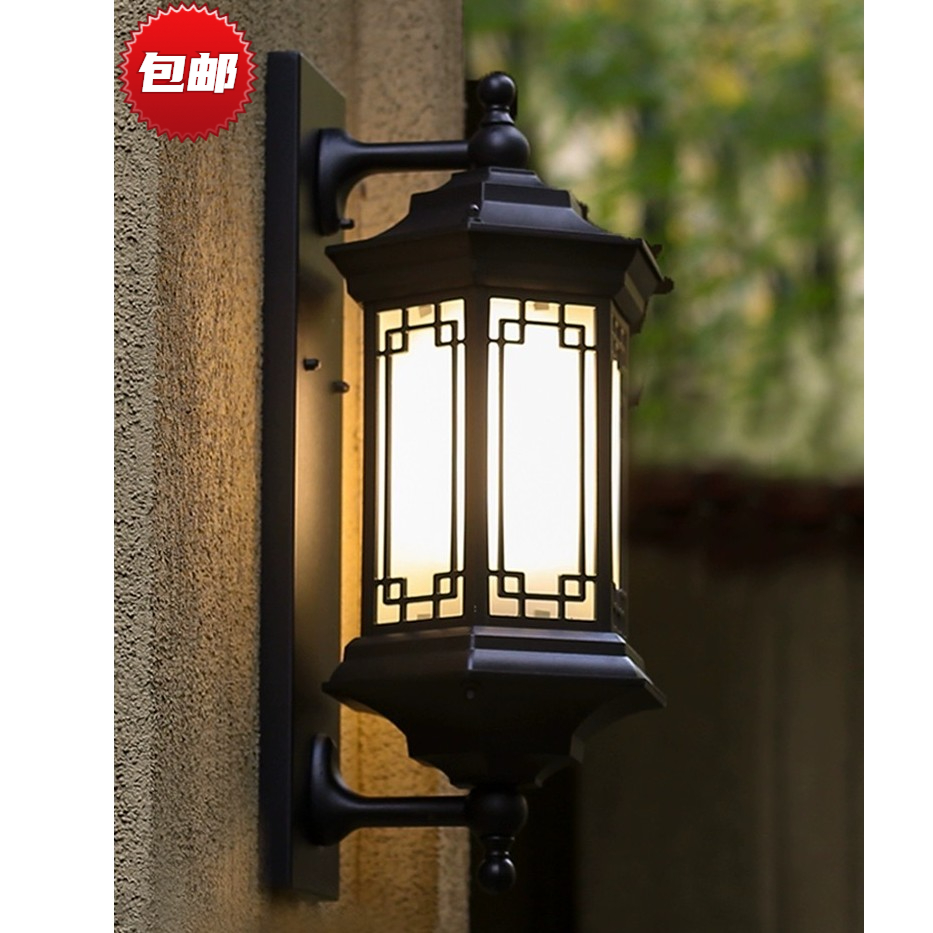 新中式滕王阁壁灯户外庭院太阳能防水门柱壁别墅外墙墙壁灯走廊