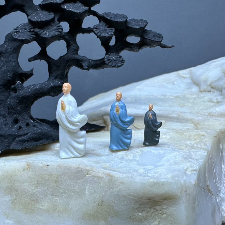 站姿佛——4奇石山盆景微景观沙盘唯美新中式摆件装饰摆盘满20包邮