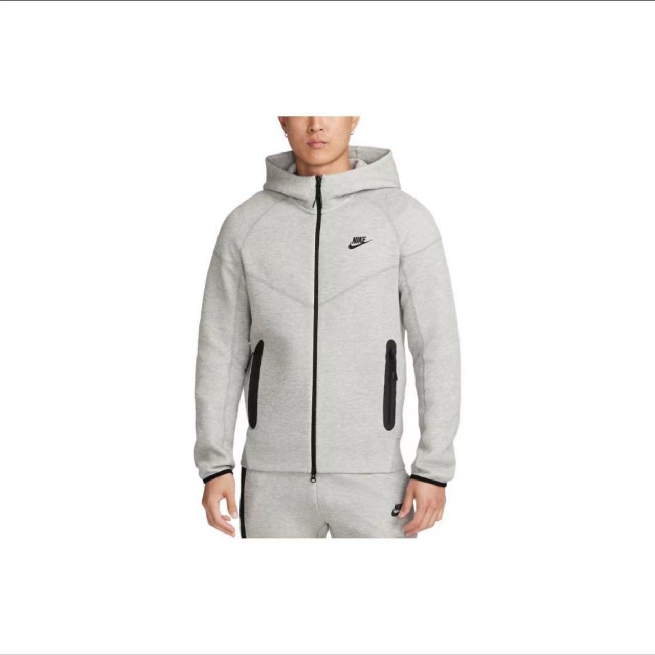 NIKE/耐克运动生活系列户外男子梭织灰色夹克外套带帽FB7922063