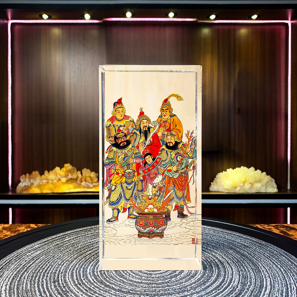 【财神迎家门】高端水晶摆件客厅电视柜办公室公司送礼精美水晶摆件