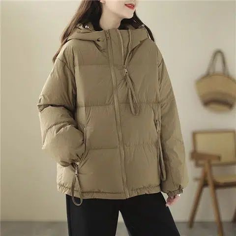 羽绒服羽绒服女2023新款冬季羽绒服衣韩版短款宽松连帽加厚款