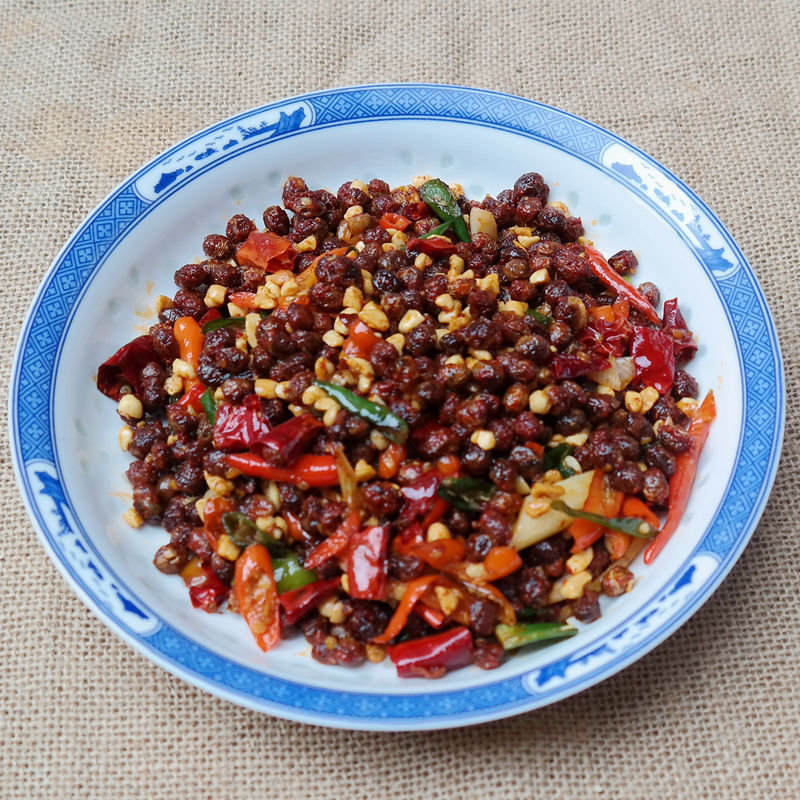 彭城食客 尖椒炒香辣盐豆徐州特产邳州新沂口味苏北特色菜下饭菜