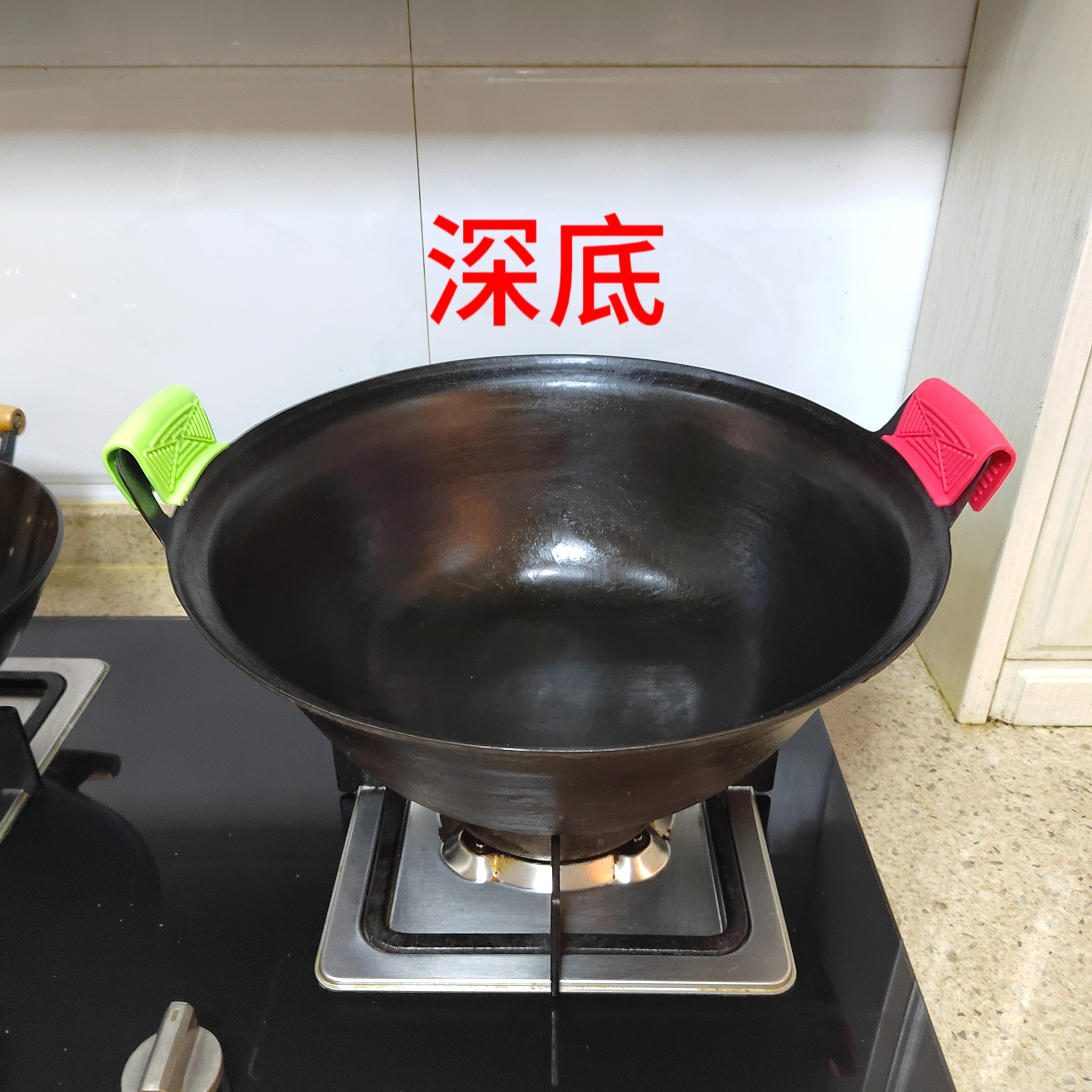 口径36公分无涂层老式老铁锅无涂层食用油开锅养锅加厚导热快
