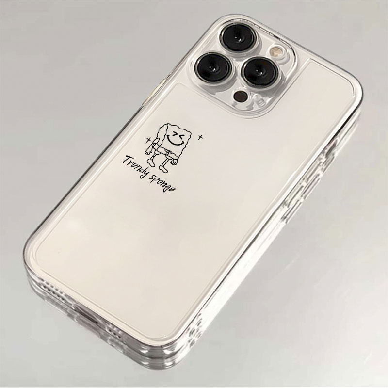 线条海绵苹果15手机壳iPhone14promax个性7/8plus创意13/12/11/xr