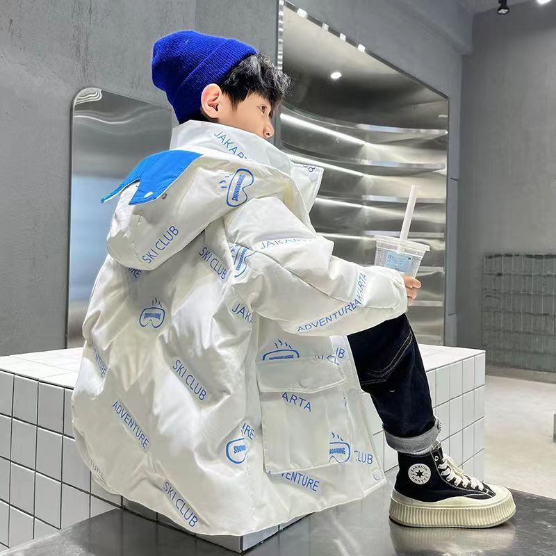 【品牌】男童冬季加厚加棉棉服2023新款潮儿童休闲痞帅防寒保暖棉