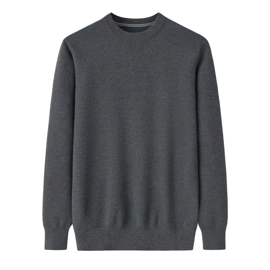 纯羊绒精纺双提男套衫