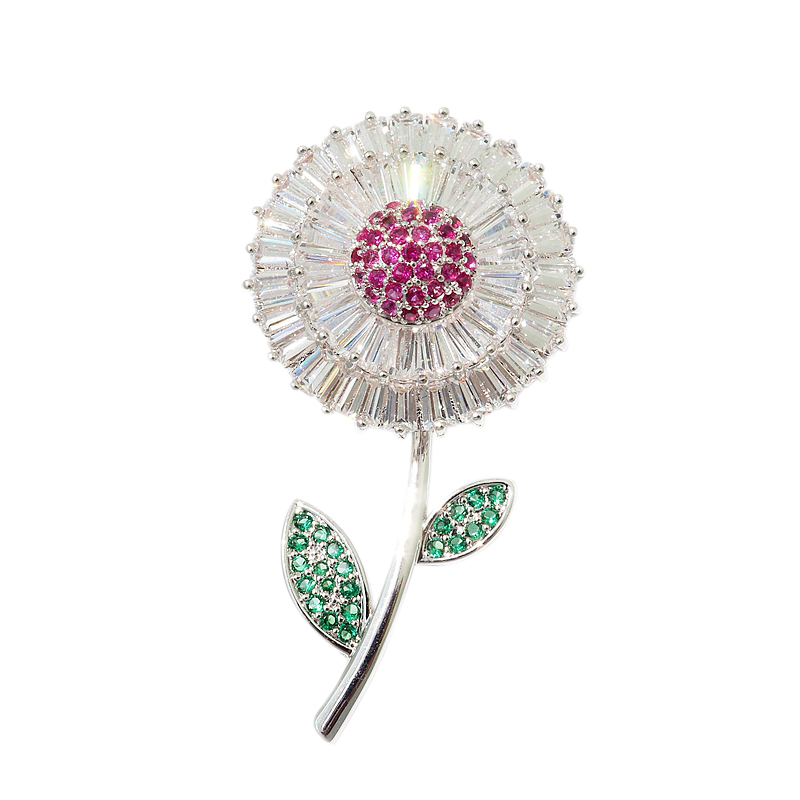 VELLICHOR 铜合金胸针 高档韩国可以转动的向日葵胸针女