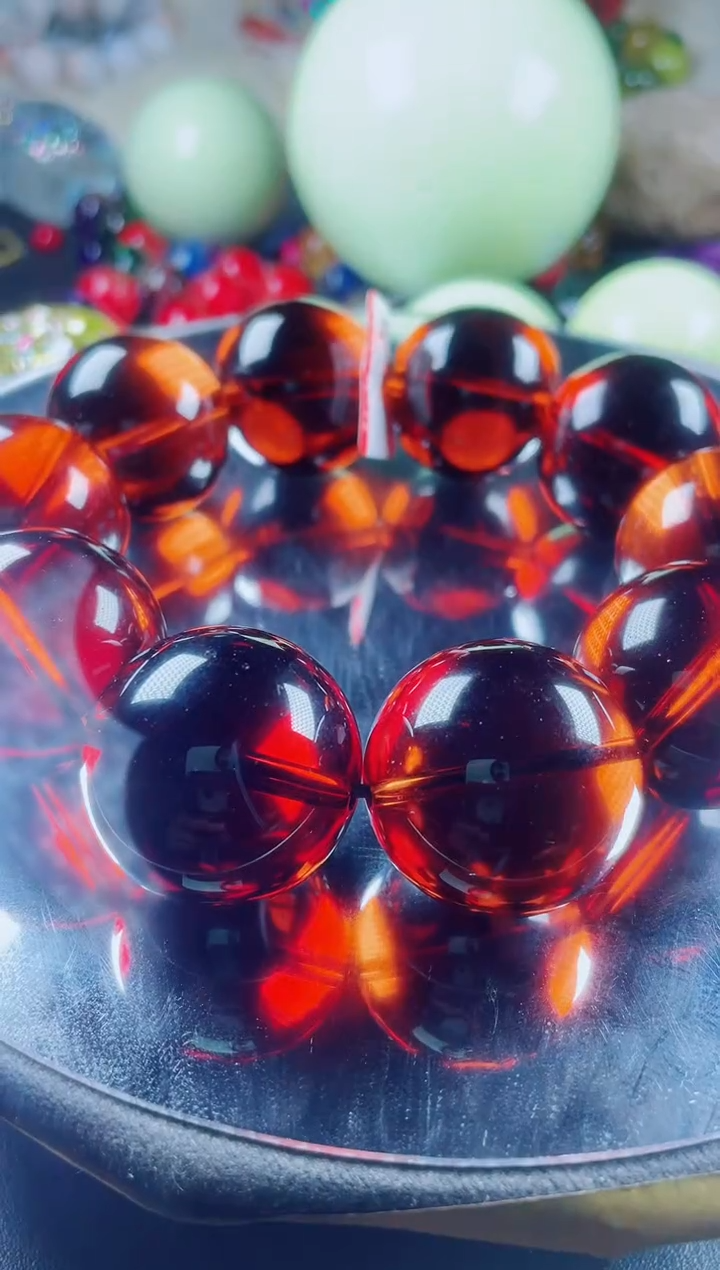 菱锰矿未镶嵌手串火晶陨石3.0手串